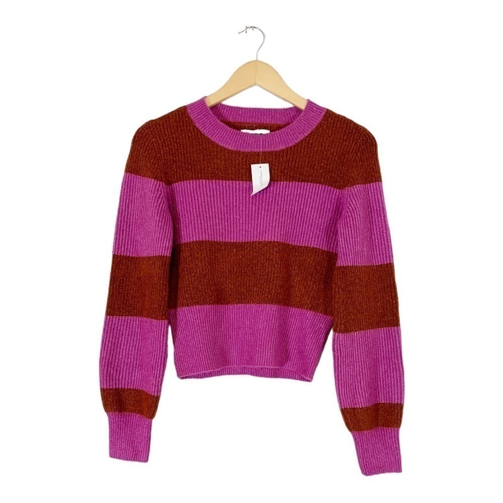 American Eagle Outfitters Knit Crew neck Sweater Size Small Color Block Striped